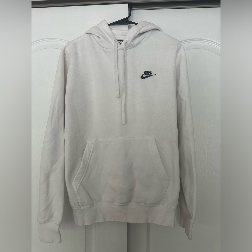 nike hoodie (sportswear fleece pullover) white
